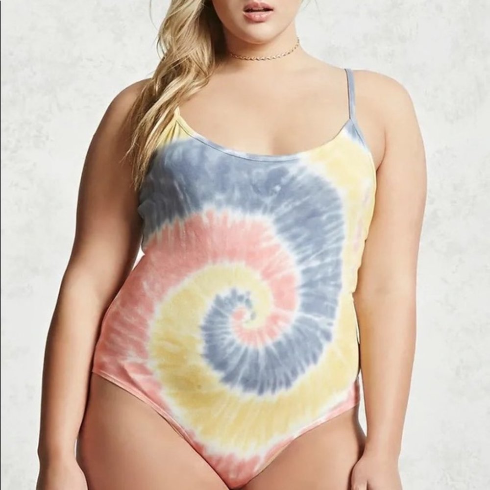 NWT Forever 21 Plus Size Tie Dye Tank Top Body Suit 3X